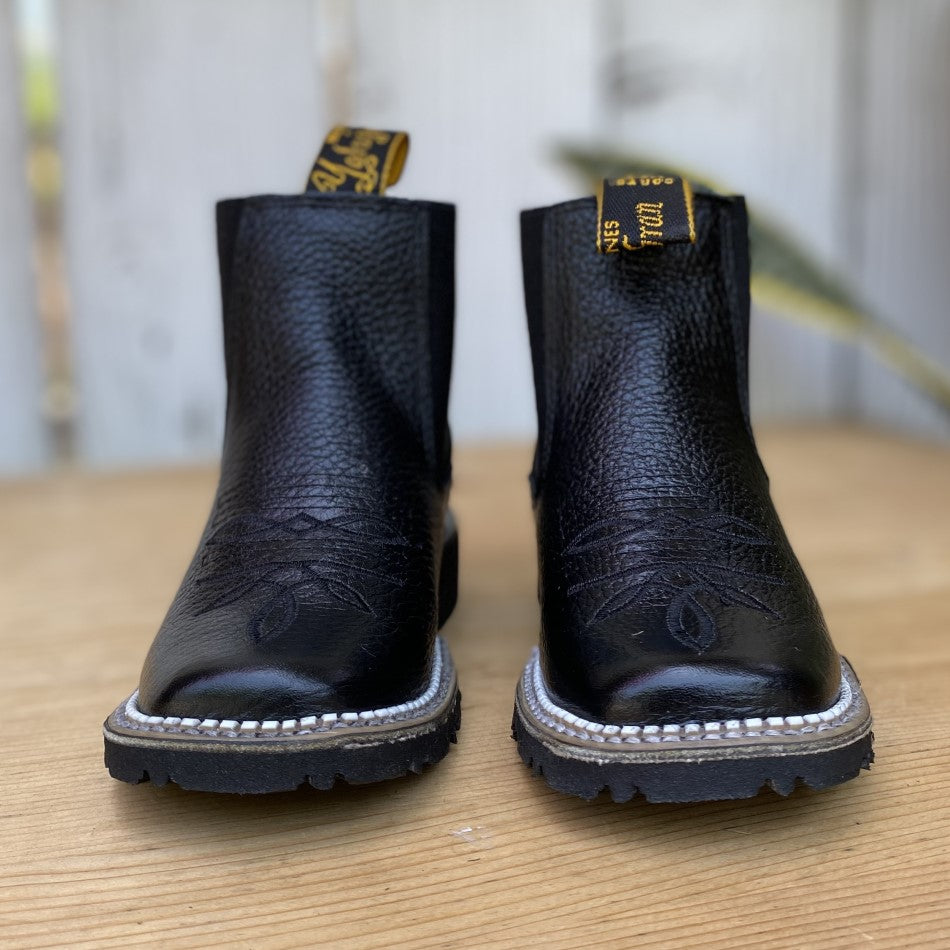 Botin 030 Negro - Botines Vaqueros para Niños - Botin Vaquero para Niños - Botines para Niños