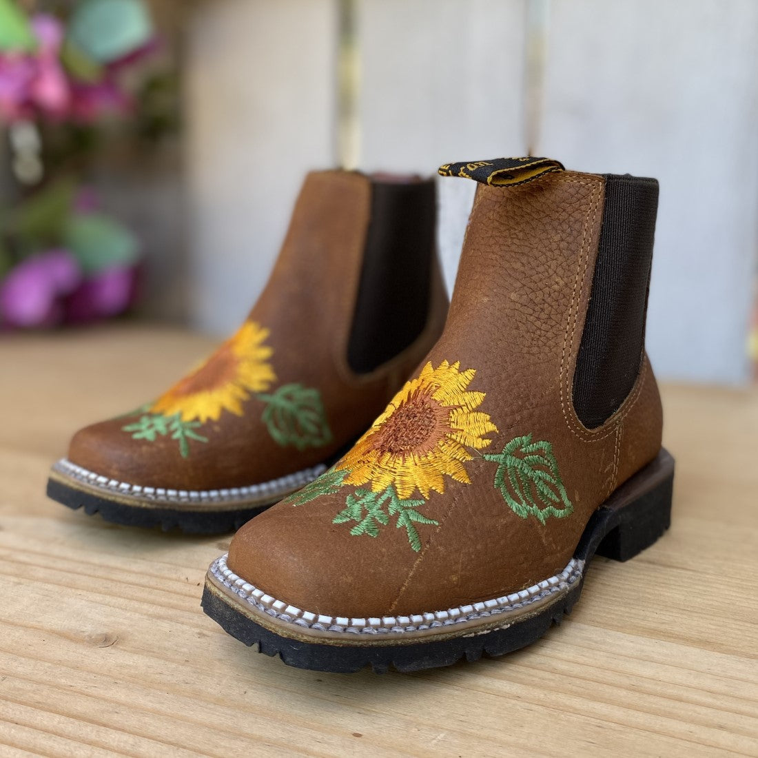 Botin 030N Girasol Floater Tan Botines Vaqueros para Niña