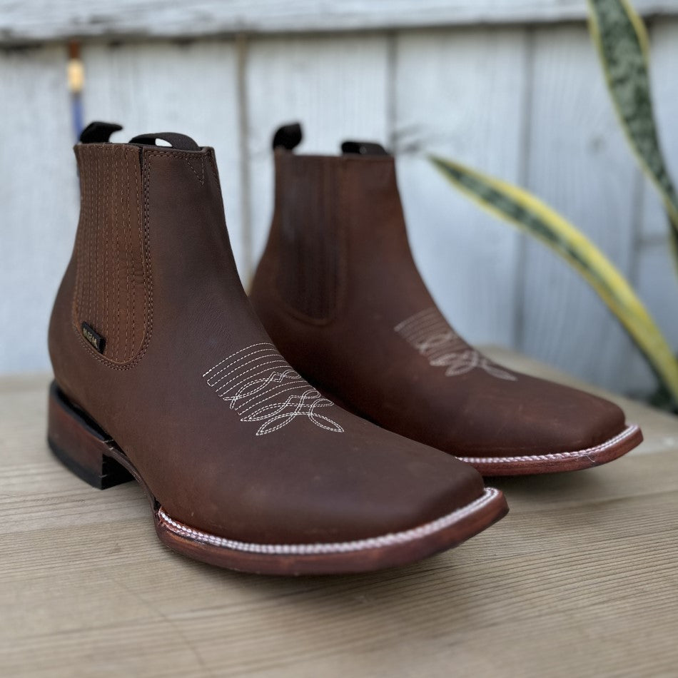 DA-501H Brown Men's Western Ankle Boots Western Ankle Boots