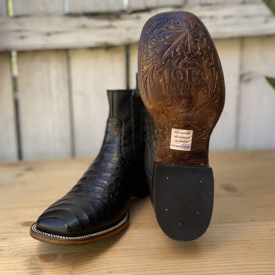 Botin de Caiman JB-728 Negro - Botin de Caiman para Hombre color Negro - Botines Vaqueros Exoticos