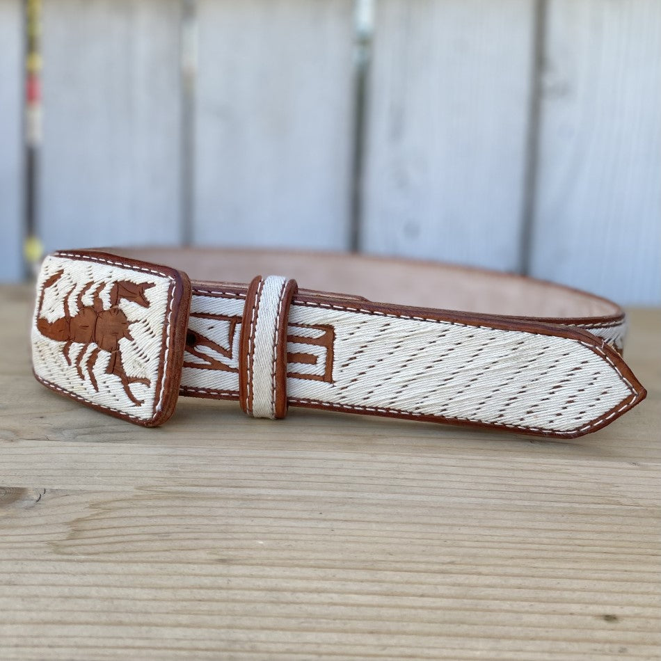 Cinturon Piteado Imitacion para Hombre - Cinturones Mexicanos para Hombre - Cinto Piteado para Hombre