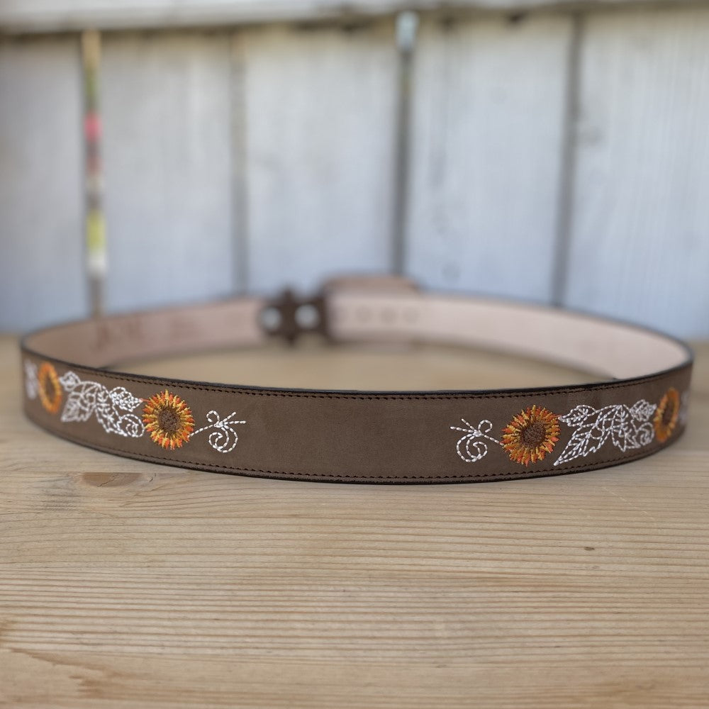 Cinturon Vaquero Bordado JB-1505 Arena - Cinturon para Mujer Vaquero - Cinturones para Mujer