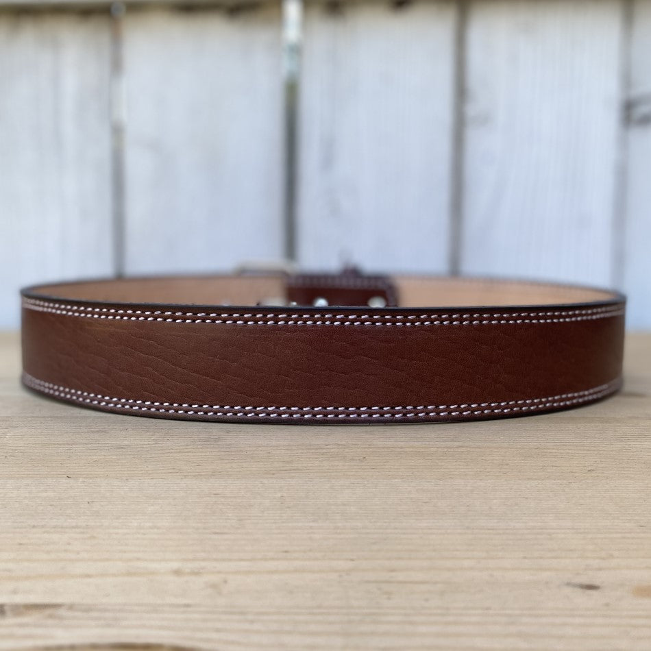 Cinturon de Piel Cafe Oscuro - Cinturon de Cuero - Cinturones de Piel - Cinturon Heavy Duty - Cinturon de Construccion - Cinturones de Contruccion - Cinturon para Trabajo