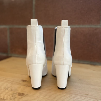 Display-2 White - Botas para Mujer con Tacon - Botas para Mujer - Botas con Tacon Mujer - Botas PU Mujer - Women Boots - Heel Boots