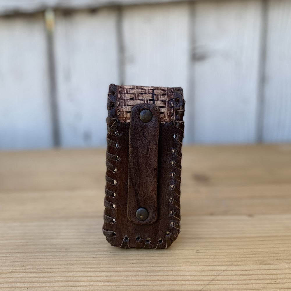 Funda para Navaja Petatillo Cafe - Fundas Vaqueras para Navaja - Sheaths for Pocket Knives - Fundas para Navaja - Bota Exotica
