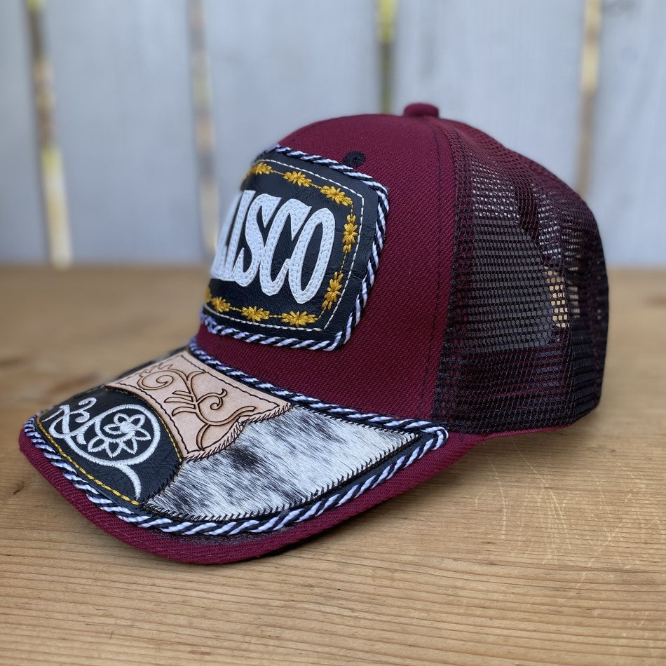 Gorra Vaquera de Jalisco con Pelo de Res - Gorras Vaqueras Artesanales - Gorra con Jalisco