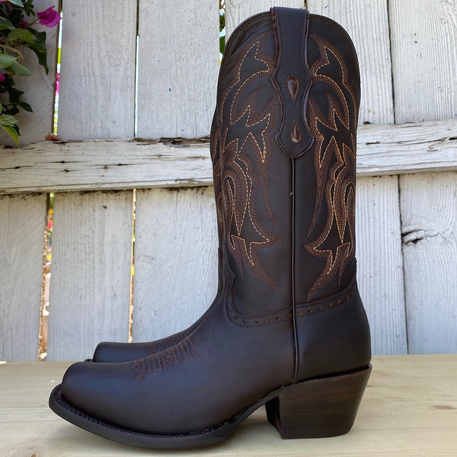 JB-1301 Chocolate - Botas Vaqueras para Mujer