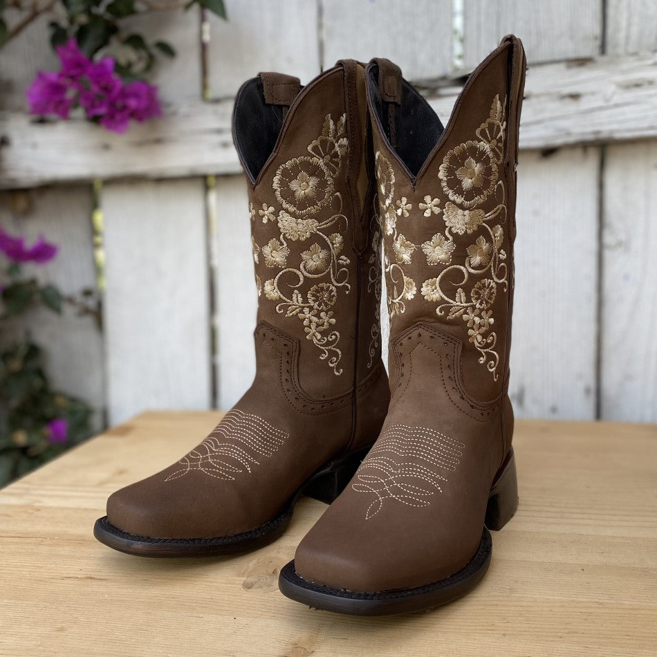 JB-1501 Cafe - Western Boots for Women