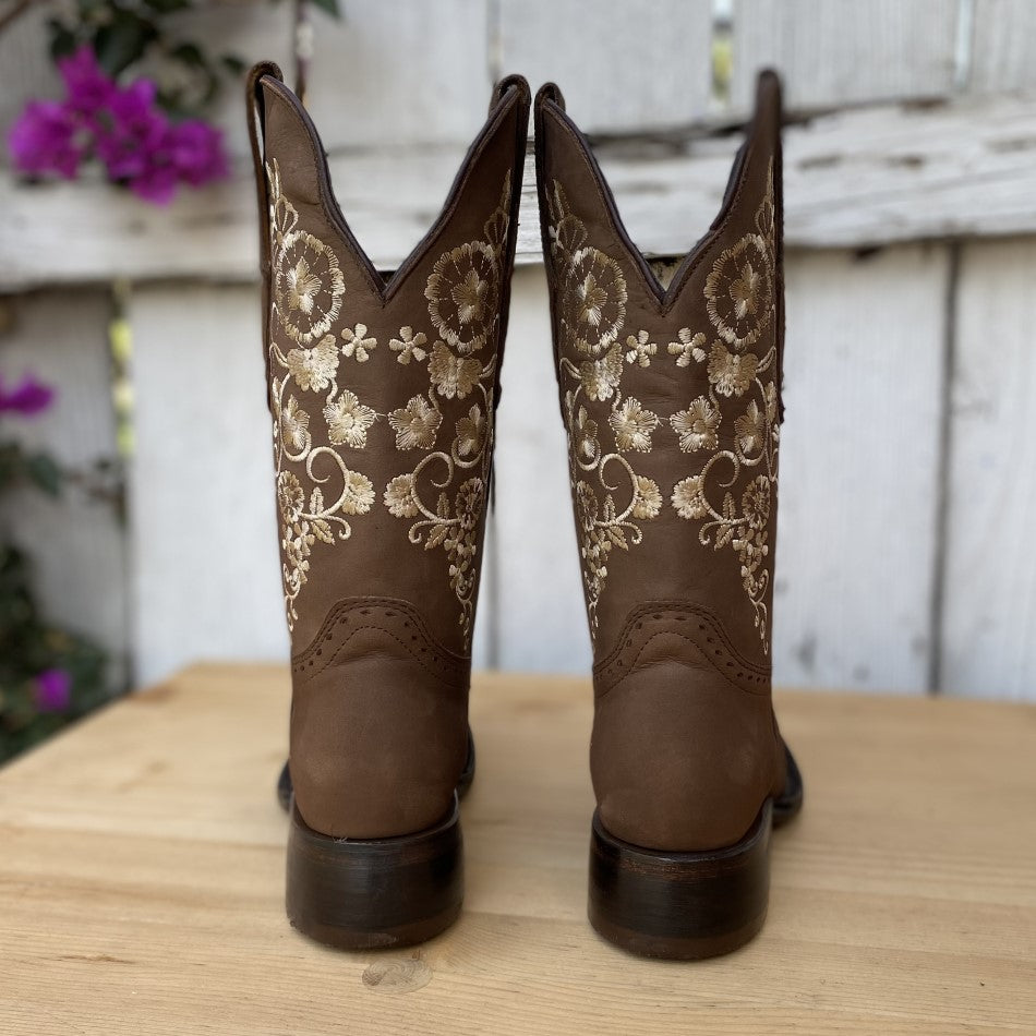JB-1501 Cafe - Botas Vaqueras para Mujer - Botas para Mujer Vaqueras - Botas para Mujer de Rodeo - Bota Exotica