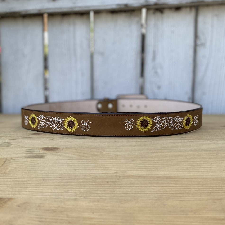 JB-1605 Tan - Cinturones para Mujer - Cintos - Cinturones Vaqueros para Mujer - Cinturones de Rodeo para Mujer - Cinturones Bordados para Mujer