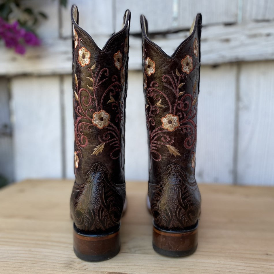 Botas Vaqueras para Mujer - Botas de Rodeo para Mujer - Botas para Mujer Vaqueras - Botas rodeo Mujer - Bota vaquera - JB-1609 Cafe Bota Vaquera