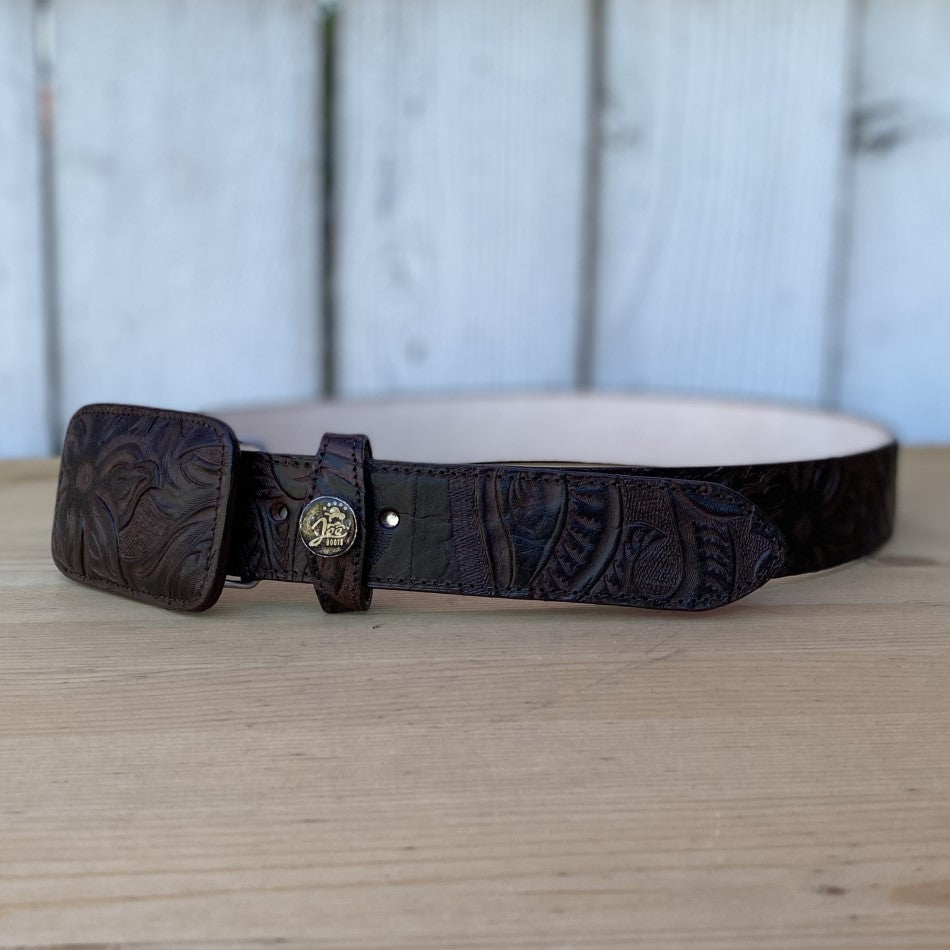 JB-169 Cinturon Vaquero Cafe - Cinturones Vaqueros para Hombre - Cinturones para Hombre Vaqueros - Cintos Vaqueros para Hombre