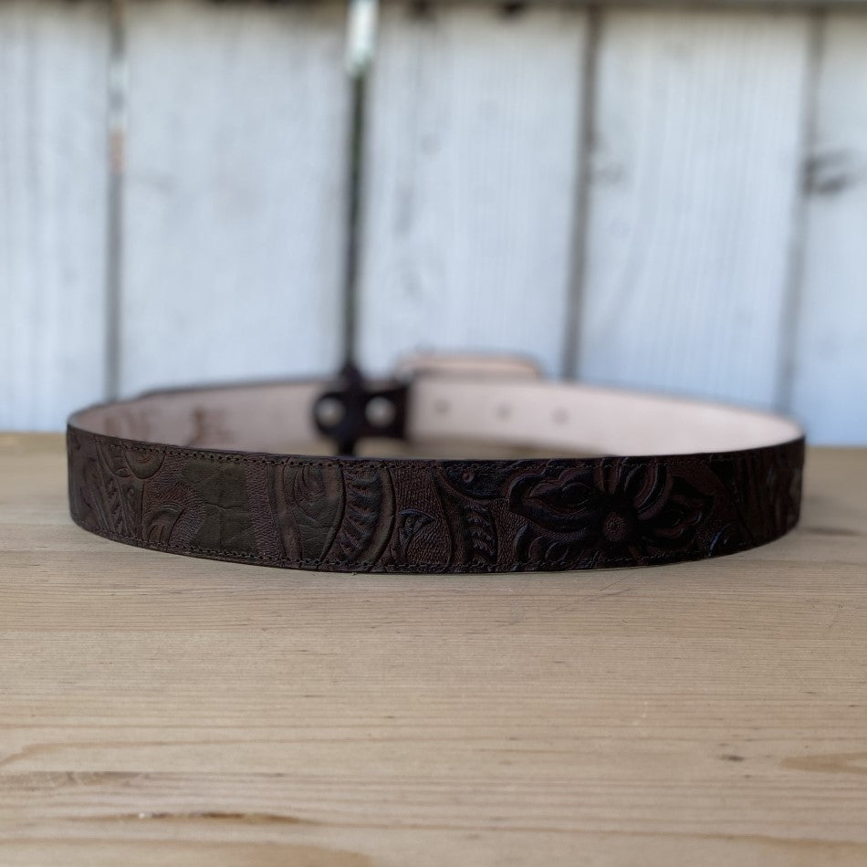 JB-169 Cinturon Vaquero Cafe - Cinturones Vaqueros para Hombre - Cinturones para Hombre Vaqueros - Cintos Vaqueros para Hombre