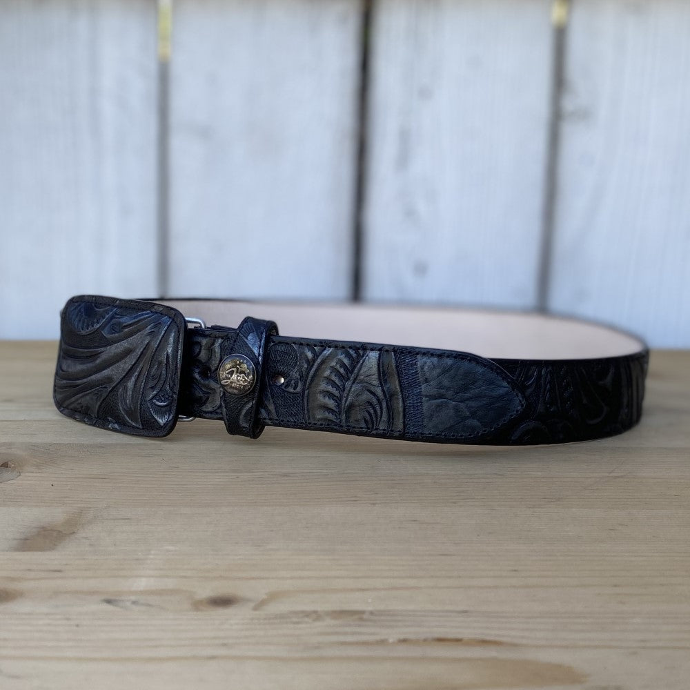 JB-169 CInturon Vaquero Negro - Cinturones Vaqueros para Hombre - Cinturones para Hombre Vaqueros - CIntos Vaqueros para Hombre