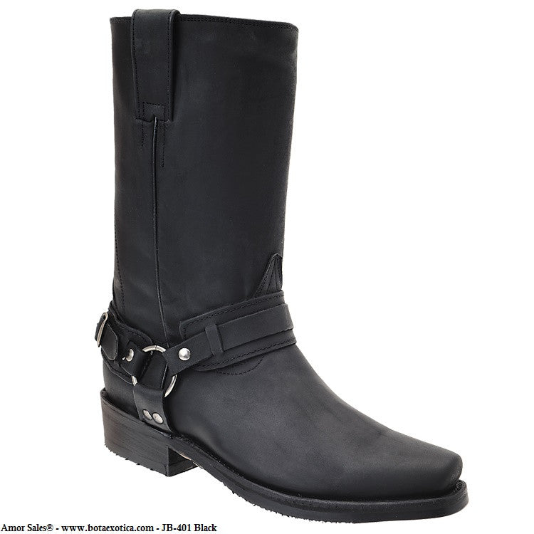 JB-401 Black - Botas de Motociclista / Biker Boots