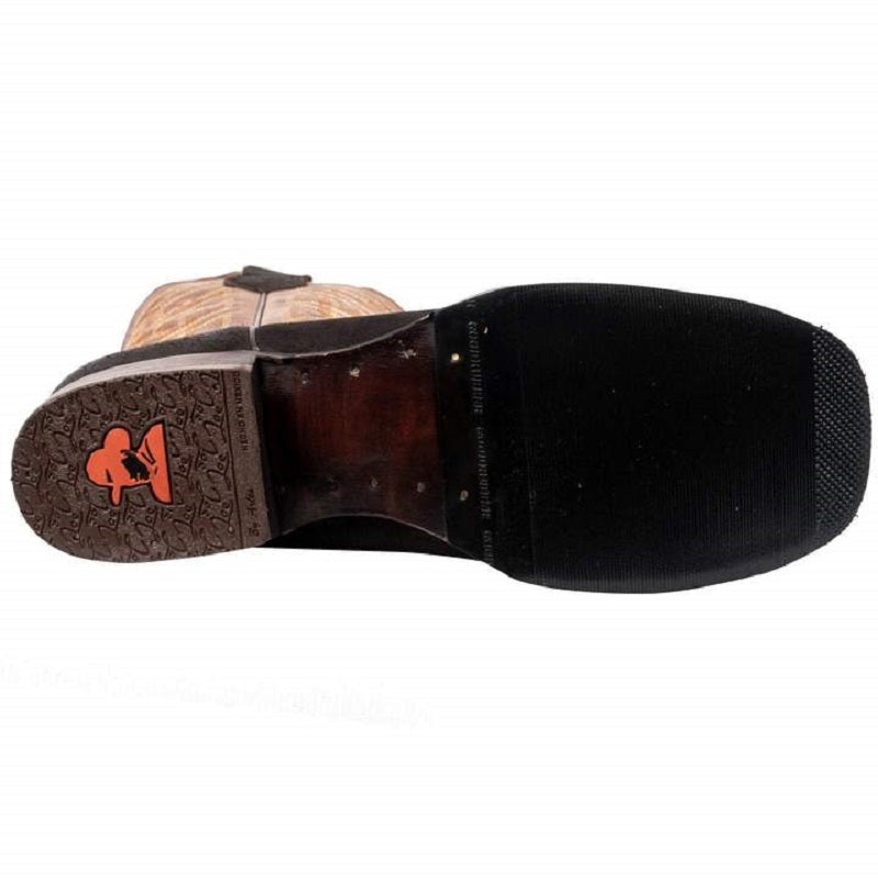 Joe Boots - JB-521 - Brown/Cafe - Rodeo Boots for Men / Botas de Rodeo Para Hombre - Exotic boots, western boots, rodeo boots, cowboy boots - botas exoticas, botas vaqueras, botas de rodeo