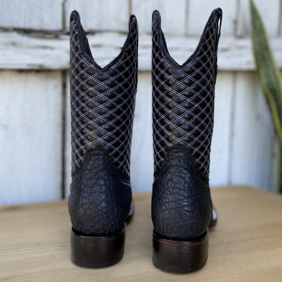 JB-540 Bota De Rodeo Negro - Botas de Rodeo para Hombre - Bota Rodeo para Hombre - Botas para Hombre de Rodeo - Botas Vaqueras Hombre