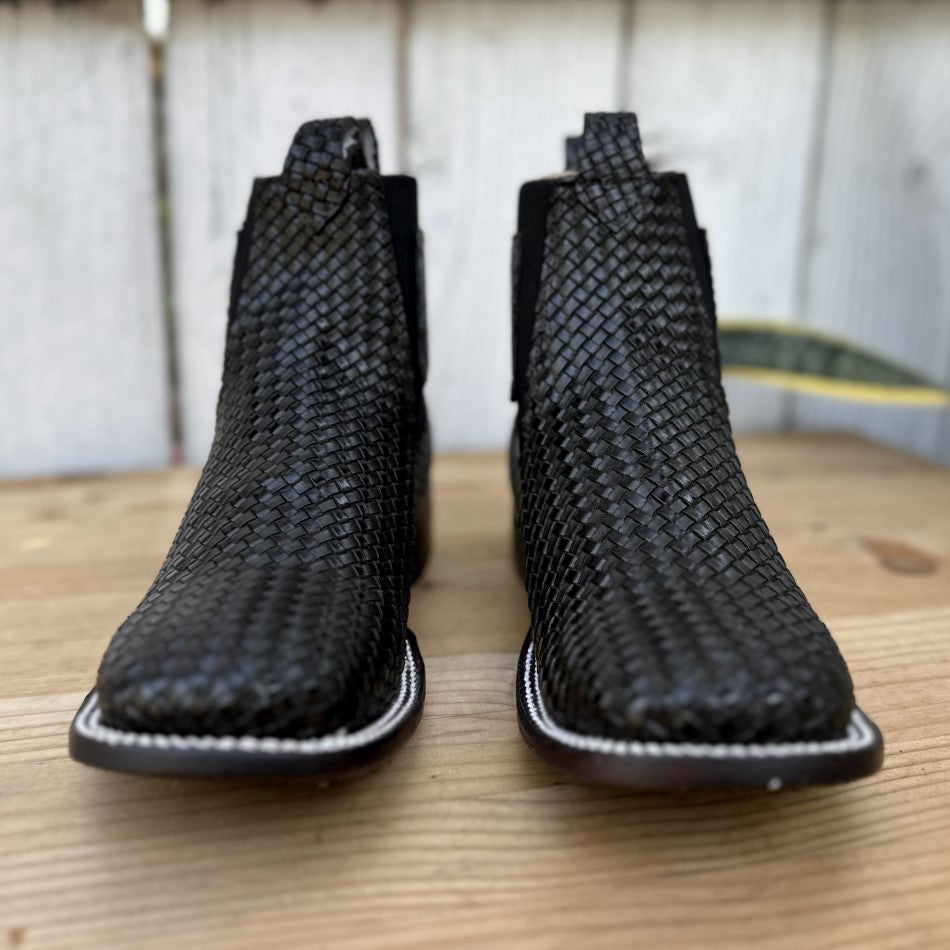 JB-710 Negro Petatillo - Botines para Hombre de Petatillo - Botines de Petatillo para Hombre