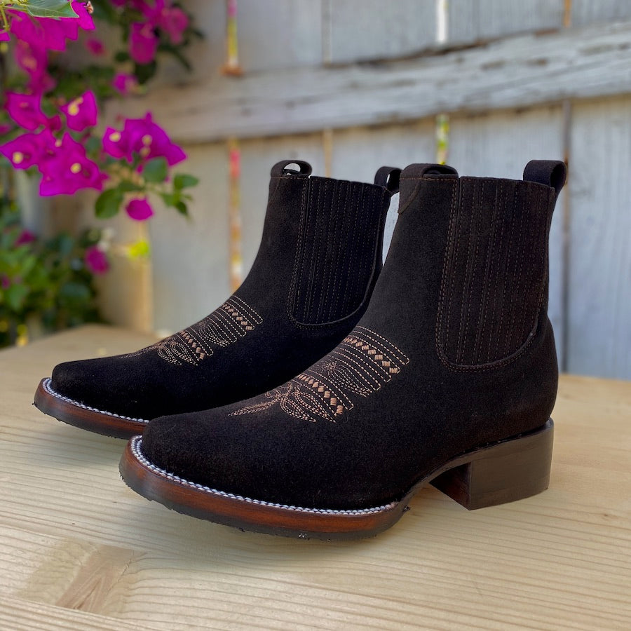 Botines Negros Botas Con Vaqueros Mujer Botines Vaqueros Botines