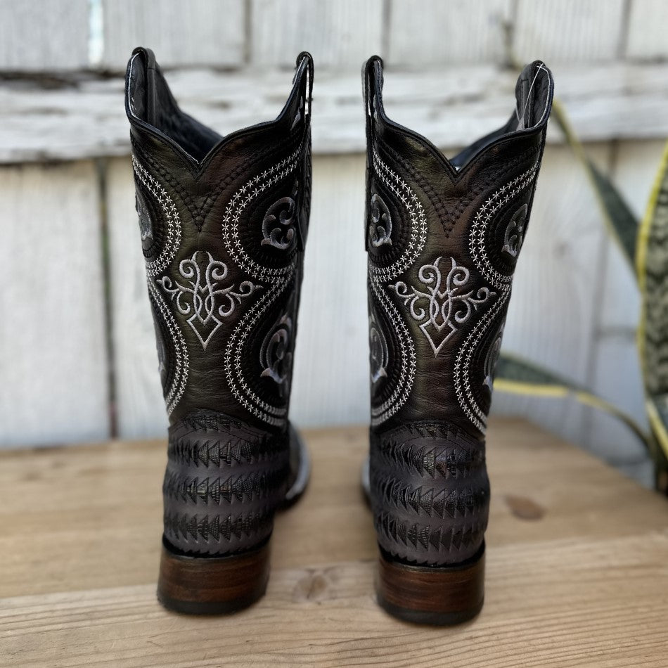 Bota de Petatillo JB-816 Negro Petatillo - Botas Vaqueras para Hombre - Botas Vaqueras de Petatillo