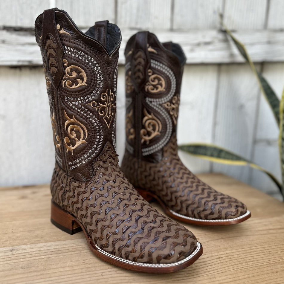 JB-817 Cafe Petatillo Botas Vaqueras de Petatillo Botas Vaqueras