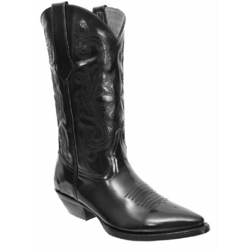 JB-900C Negro Botas Vaqueras para Hombre Botas de Piel Vaqueras