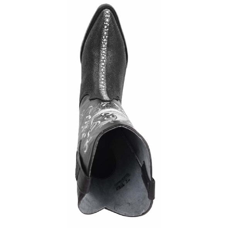 Joe Boots - JB-910 - Black/Negro - Exotic Boots for Men / Botas Exoticas Para Hombre - Exotic boots, western boots, rodeo boots, cowboy boots - botas exoticas, botas vaqueras, botas de rodeo