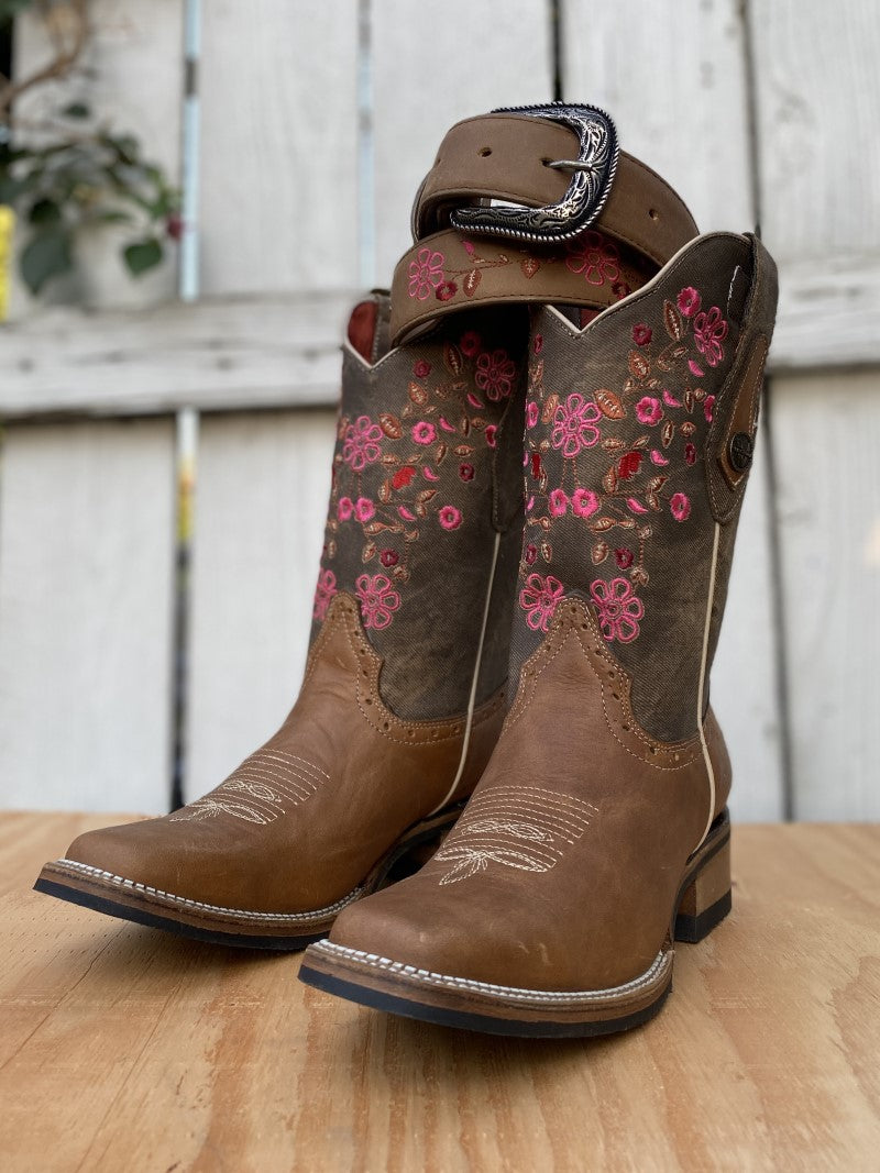 JB-VE310 Brown - Botas Vaqueras para Mujer - CInturones Vaqueros para Mujer - Botas y CIntos para Mujer Vaqueros - Botas para Mujer