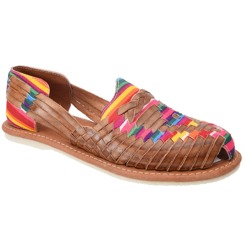 PM-35186 Multicolor Huaraches Artesanales Mexicanos para Mujer