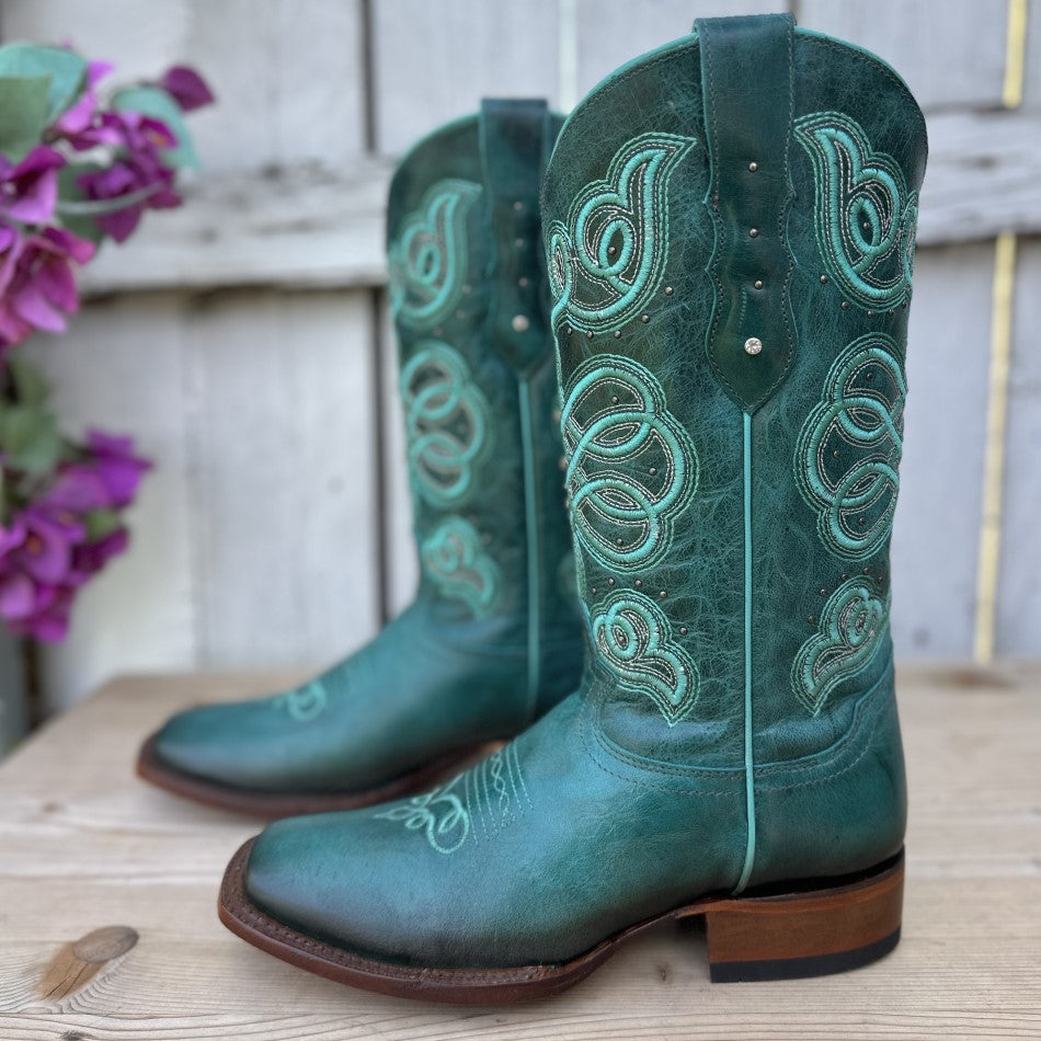 RC-Liz-Turquesa-Botas-Vaqueras-para-Mujer-Botas-Mexicanas-Vaqueras-Bota-Vaquera-con-Bordado