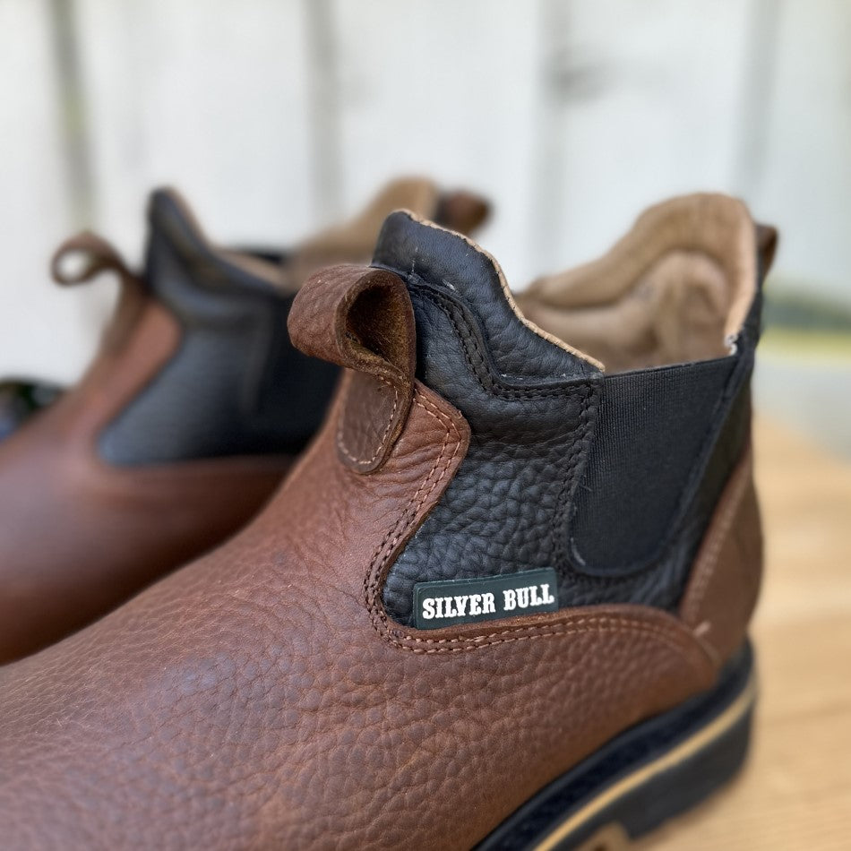 SB-0260 Ocre - Botas de Trabajo de 4 Pulgadas - Botas Silver Bull de Trabajo - Botas para Hombre de Trabajo