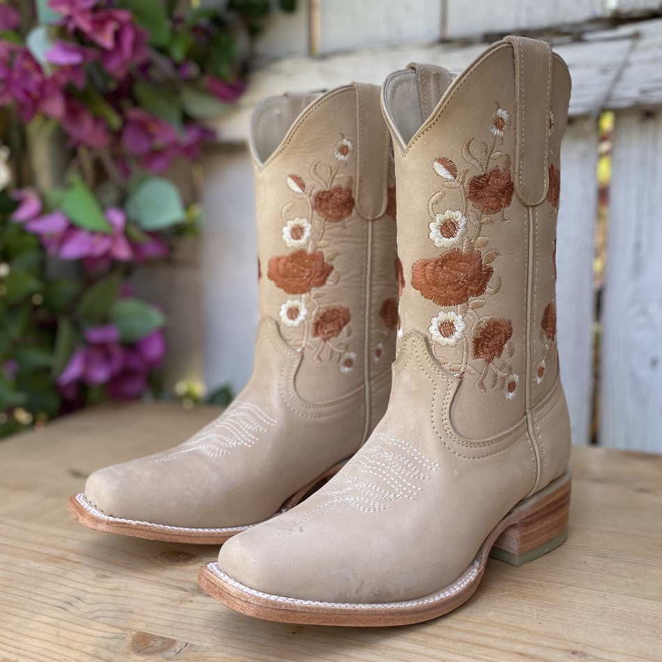 SB-415 Hueso Botas Vaqueras para Mujer Botas Vaqueras para Mujer