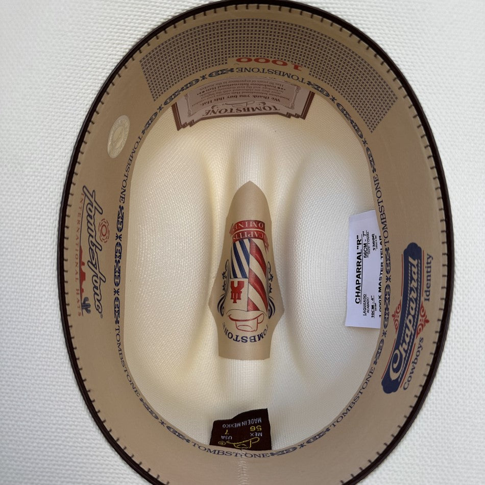 1000X Chaparral Tombstone Hats - Sombrero Telar de Tombstone Hats - Sombreros Vaqueros para Hombre