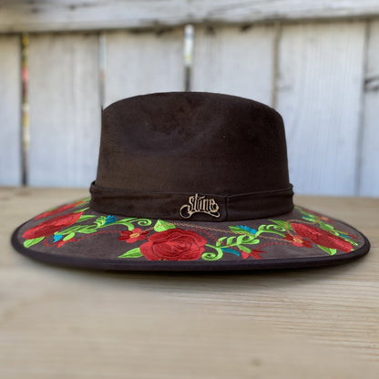 Sombrero de Fieltro para Mujer color Cafe Oscuro - Sombrero Mexicano de FIeltro - Sombreros de Fieltro