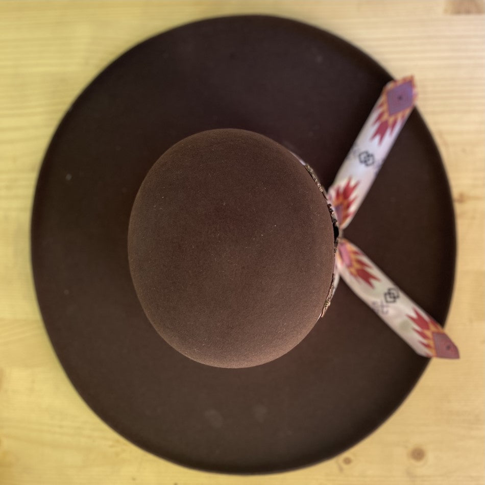 Sombreros para Mujer - Texana Open Crown Con Herraje - Sombreros para Mujer Mexicanos - Sombreros para Mujer Vaqueros - Sombreros para Mujer Texanas - Sombreros para Mujer de Fieltro - Bota Exotica