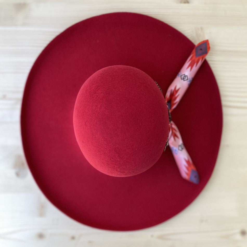 Sombreros para Mujer - Texana Open Crown Con Herraje - Sombreros Vaqueros para Mujer - Sombreros Mexicanos para Mujer - Sombreros de Fieltro para Mujer - Texanas para Mujer - Bota Exotica