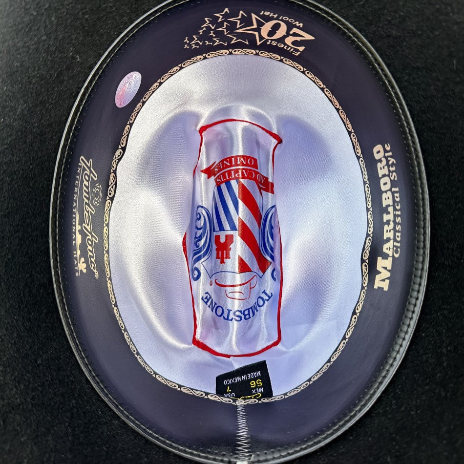 Texana 20X Malboro Negra Tombstone Hats - Texanas Vaqueras para Hombre de Tombstone Hats