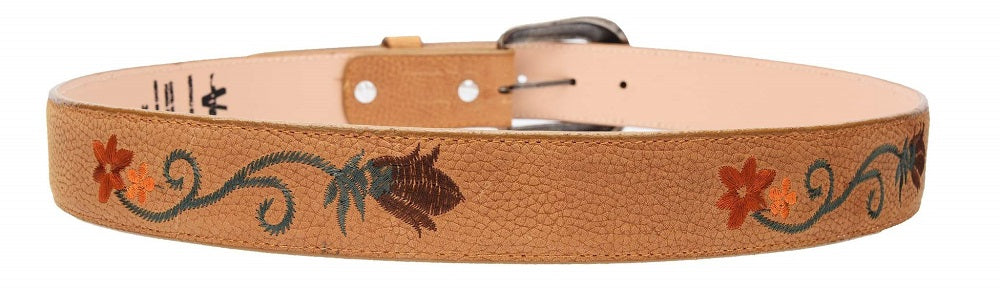 JB-VE309 Cinturon Tan - Cinturones para Mujer - Cintos - Cinturones Vaqueros para Mujer - Cinturones de Rodeo para Mujer - Cinturones Bordados para Mujer