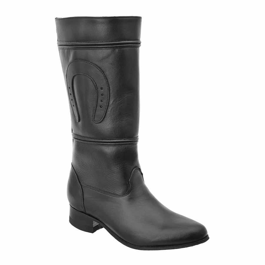 LB- Bota de Escaramuza Black Leather Negro Piel