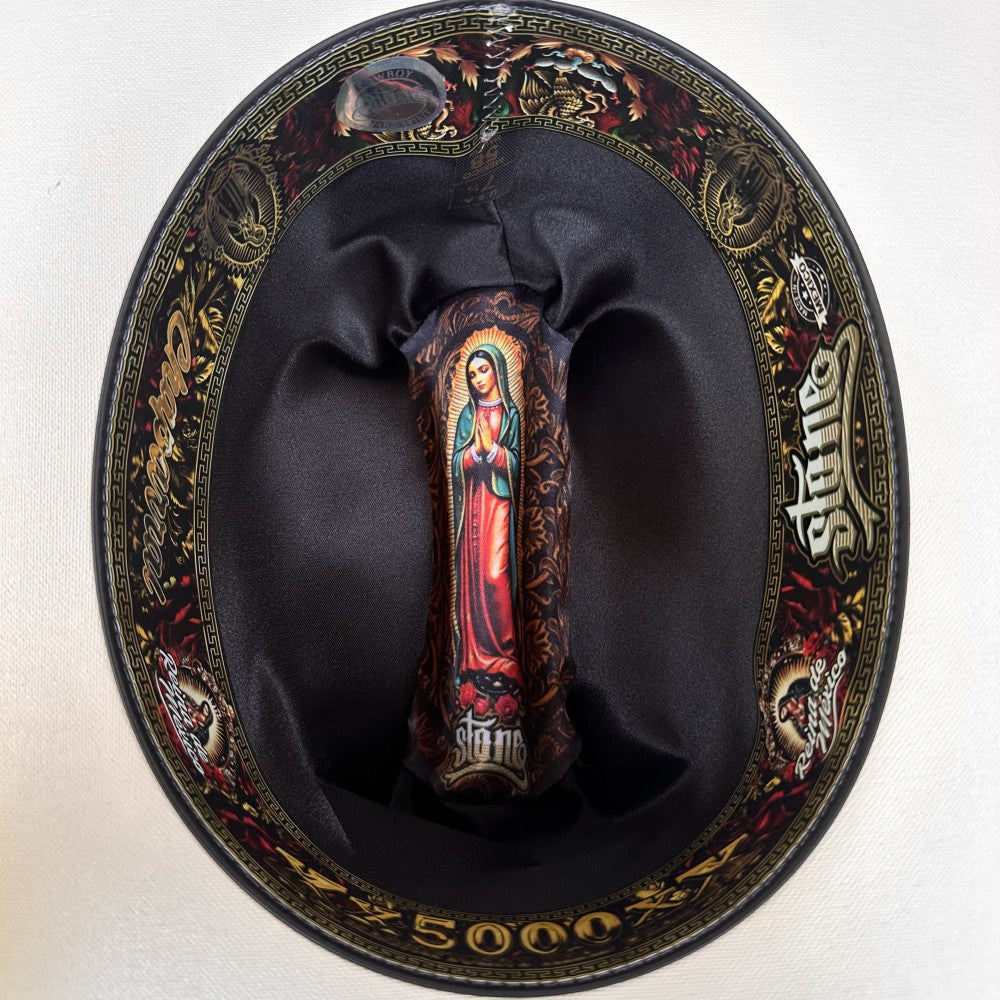 Sombrero Vaquero 5000X Chaparral con Funda de Virgen de Guadalupe (2)