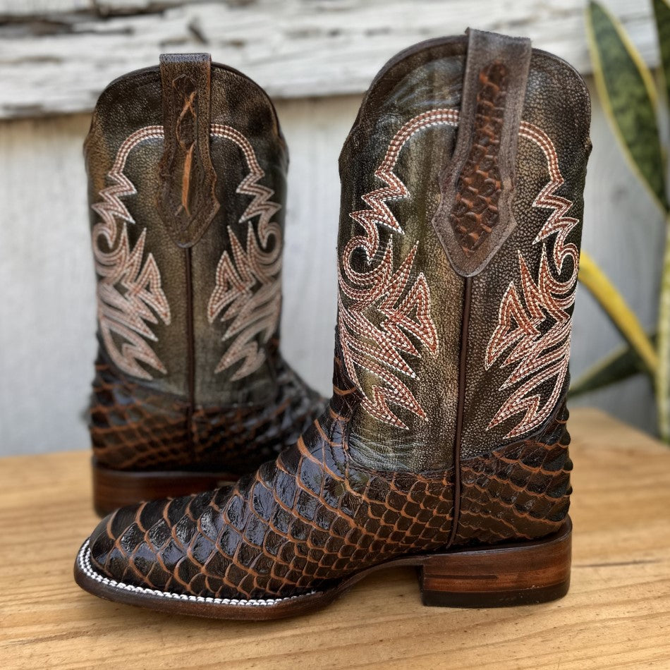 BS-300 Imitation Honey Python Boot - Exotic Cowboy Boots for Men – Bota ...