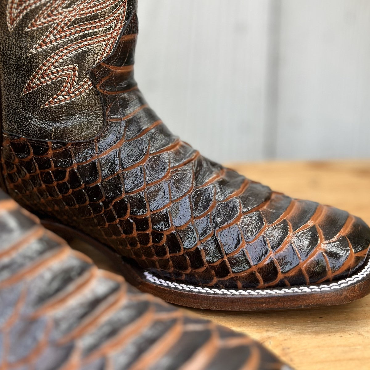 BS-300 Imitation Honey Python Boot - Exotic Cowboy Boots for Men β Bota ...