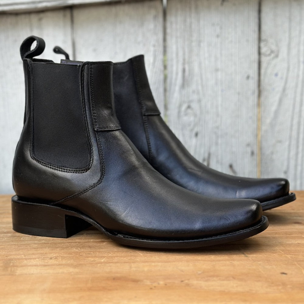 Botin Vaquero Negro Horma Dubai con Cierre para Hombre | BS-Vincent