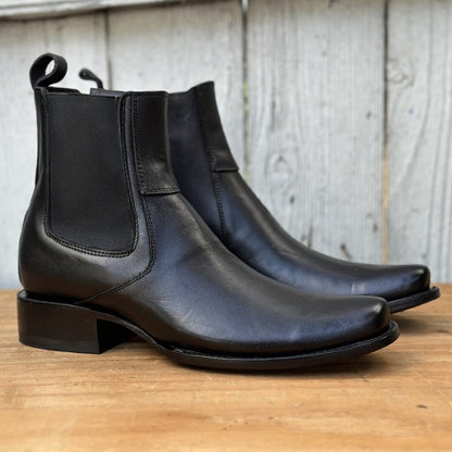 Botin Vaquero Negro Horma Dubai con Cierre para Hombre | BS-Vincent