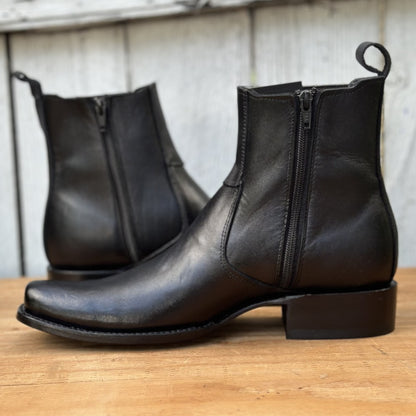 Botin Vaquero Negro Horma Dubai con Cierre para Hombre | BS-Vincent (2)