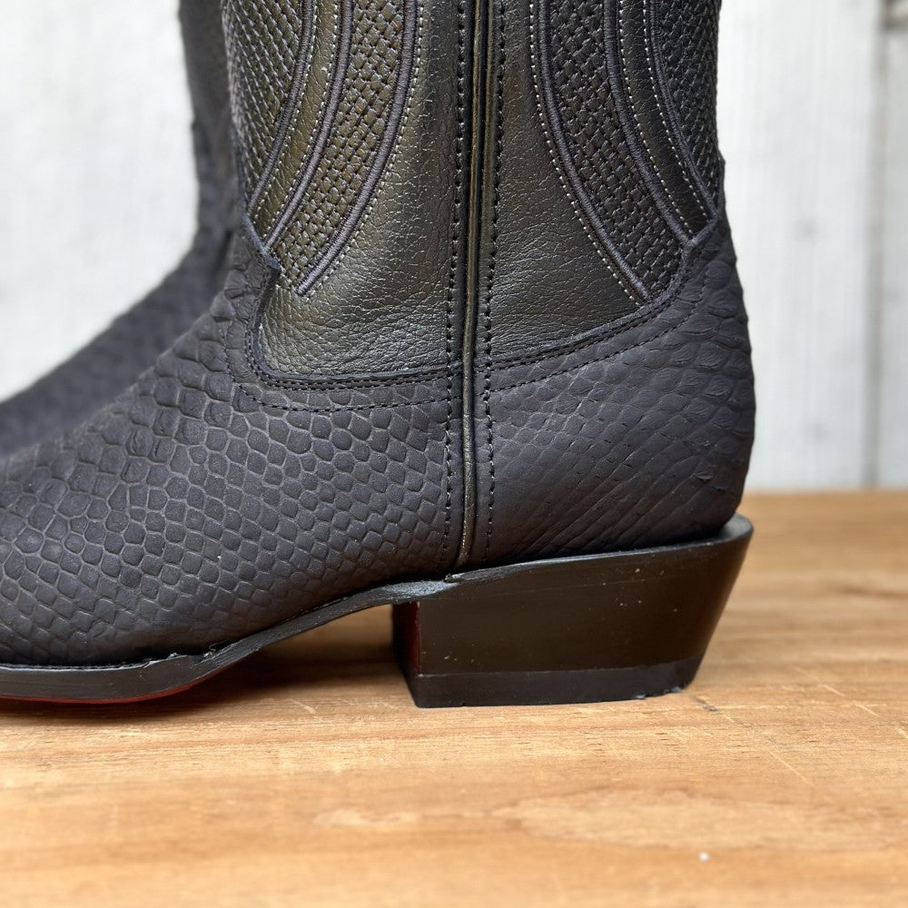 RC-Sierra Tip Pitón Imitación Negro - Botas Vaqueras Exoticas para Hombre (6)
