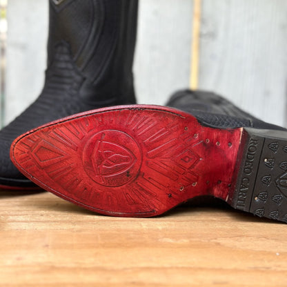 RC-Sierra Tip Pitón Imitación Negro - Botas Vaqueras Exoticas para Hombre (8)