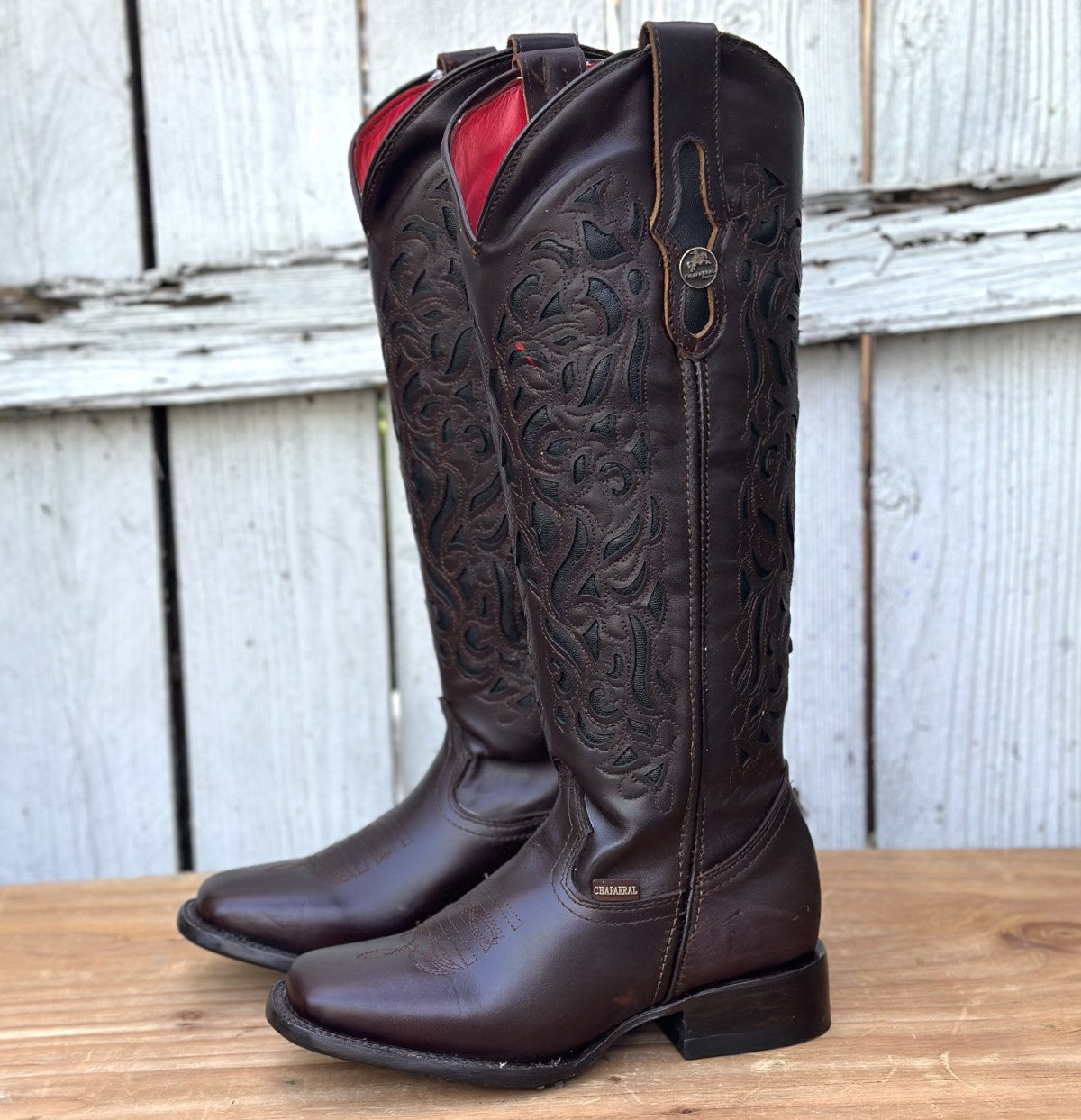 Bota Vaquera Café de Tubo Alto en Piel Pull-Up para Mujer | CB-Coqueta (5)