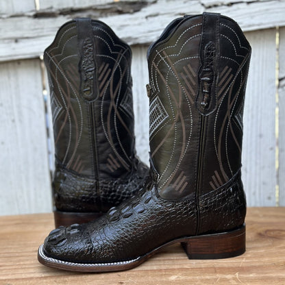 Bota Vaquera Exótica Negra Imitación Caimán para Hombre | RC-7101 (2)