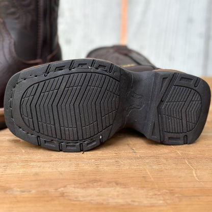 Bota Vaquera Café de Piel Floter para Niño | DA-Pepe | Suela de Hule